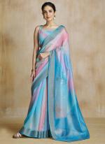 Silk Multi Colour Festival Wear Printed Saree